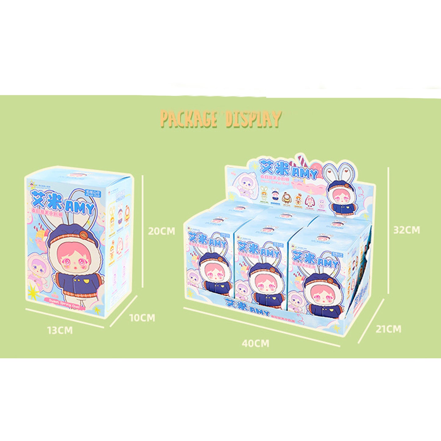 AMY Springtime Sweet Series Plush Blind Boxes, Pendants, Creative Bedroom Decorations, Girls' Dolls(Random 1PCS)