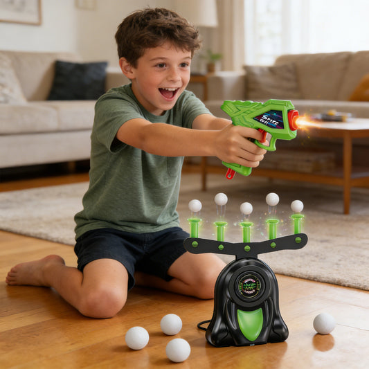 Electrically-powered Suspended Shooting Ball With Night-light Target and Soft Bullet Toy Gun, Tabletop Game,Gifts for Boys Girls Adults Age 8+