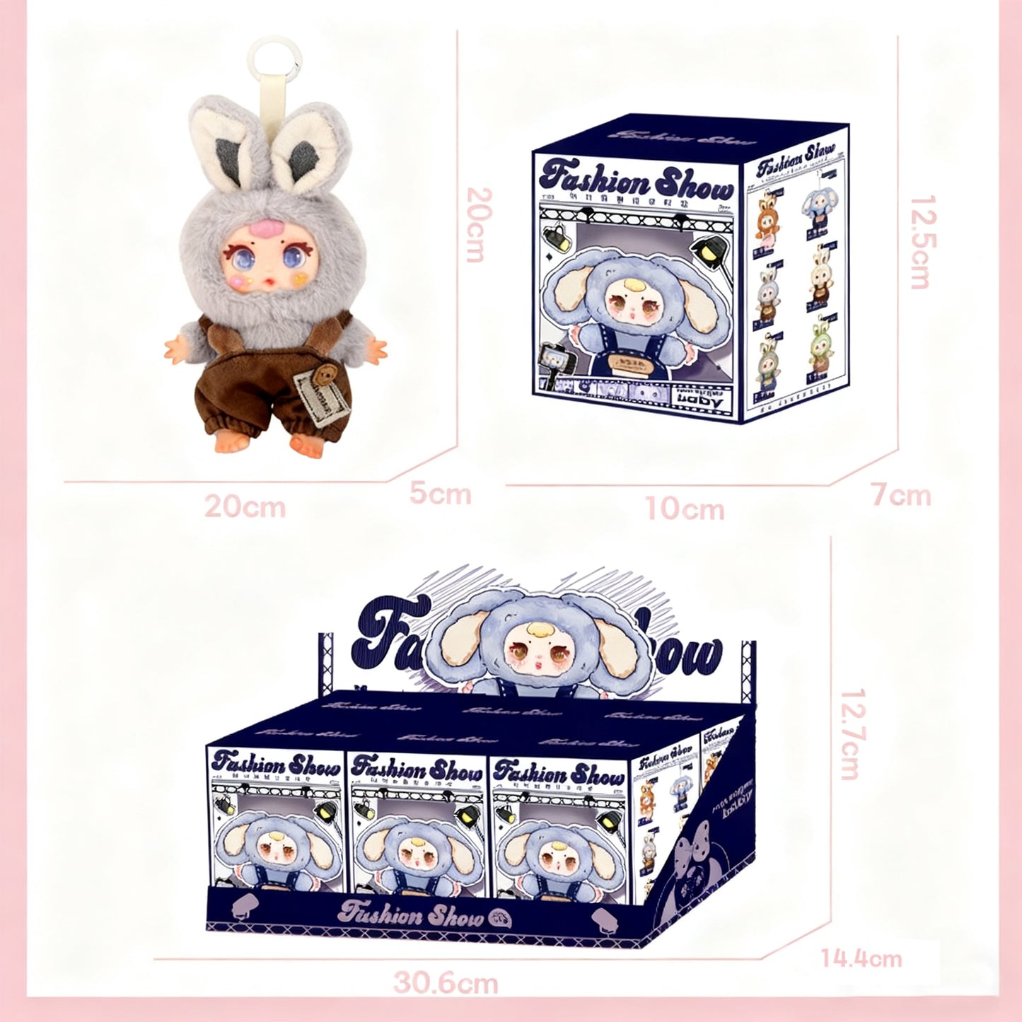 MM Candy Versatile Clothing Series Plush Blind Boxes,Bag Accessories,Pop Culture Toys,Gifts for Girls(Random 1 PCS)