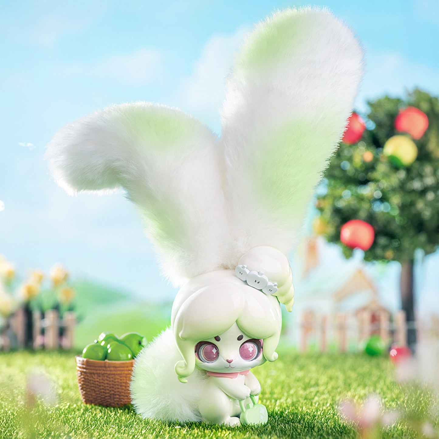 FAN TASTIC FRUIT Long Ears Plush Blind Boxes, Tabletop Decoration, Gift for Girls(Random 1PCS)