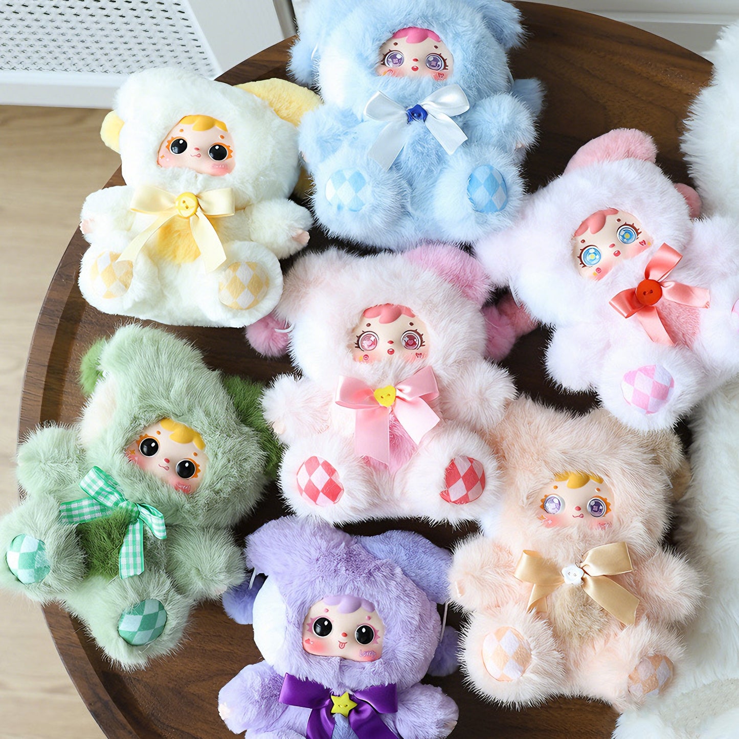 SAMUEL Good Times Series Plush Blind Toy Boxes, Cute Figurines, Bag Accessories, Exquisite Gifts（Random 1 PCS）