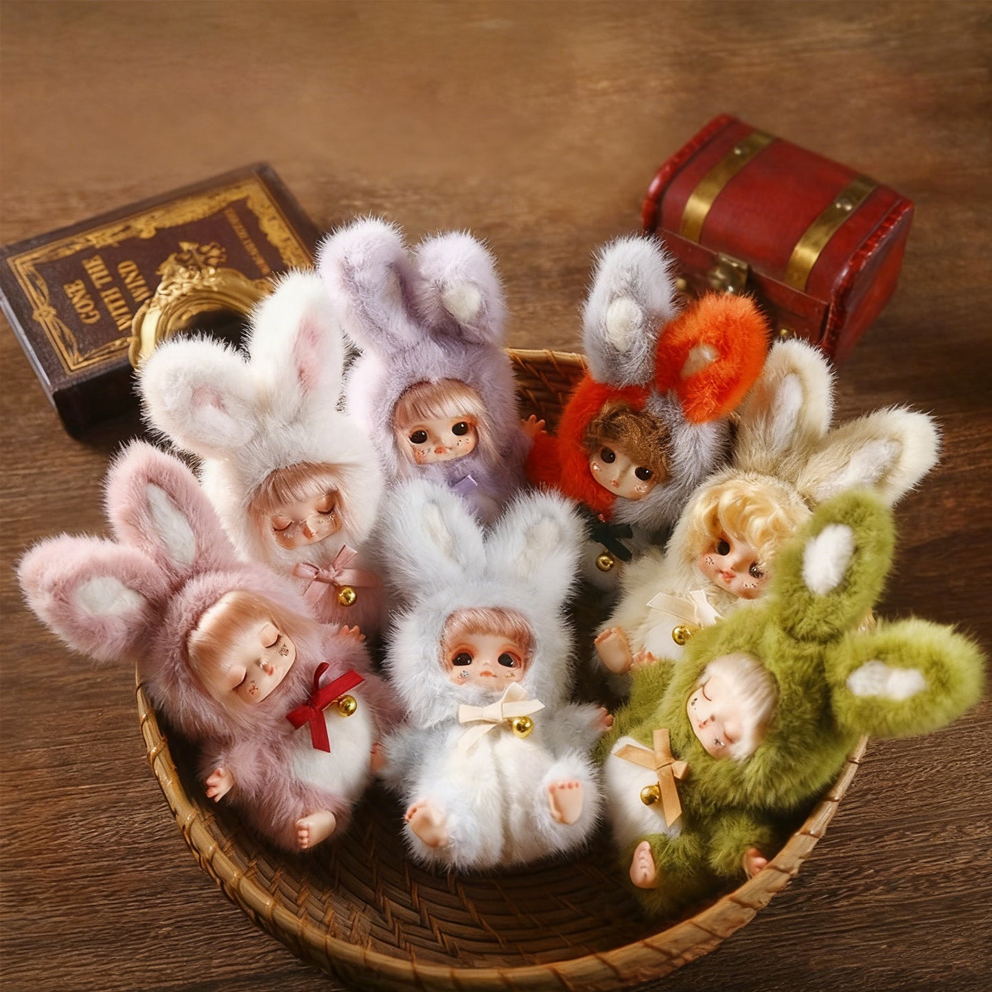 ANNIE BABY Petal Descending Trumpet Small Furry Blind Box, Girl's Heart Bedroom Decoration Figurine(Randomly 1 PCS)