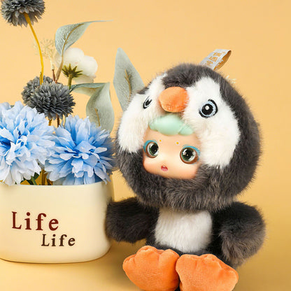 ENCOUNTERED Cute Plastic Face Dolls, Plush Toy Figures, Cartoon Schoolbag Pendants, Keychain Dolls, Collectible Toys（1 PCS）