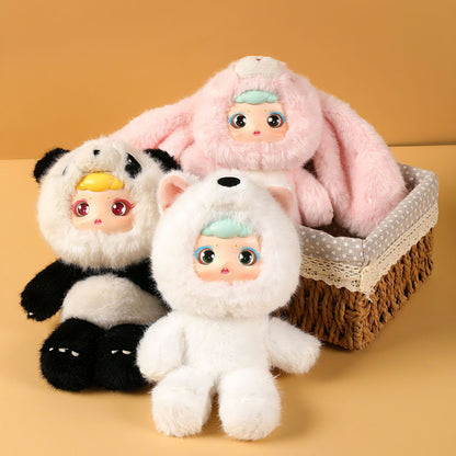 ENCOUNTERED Cute Plastic Face Dolls, Plush Toy Figures, Cartoon Schoolbag Pendants, Keychain Dolls, Collectible Toys（1 PCS）