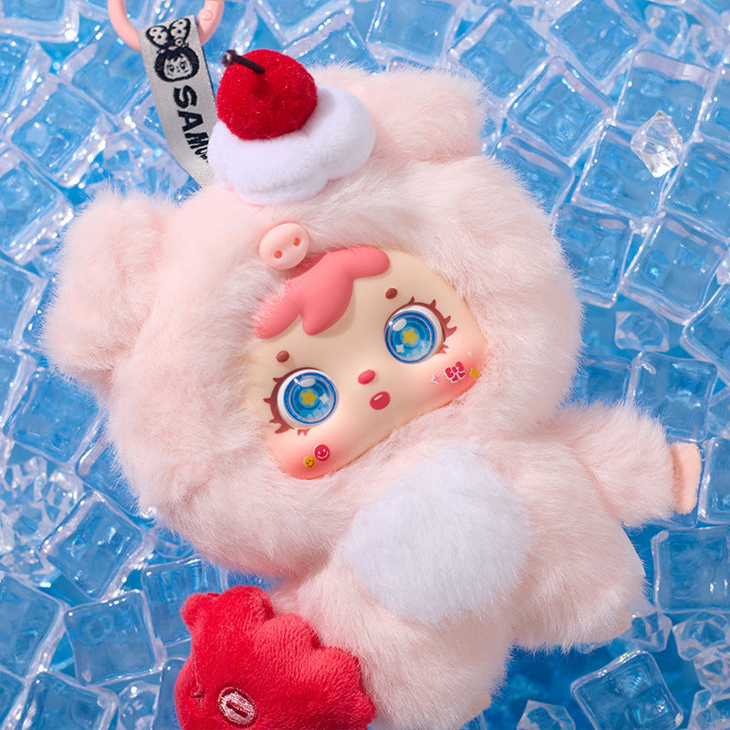 SAMUEL Hug The Ice Cream-loving Cute Pet-themed Blind Box, Adorable Plush Toys, Pendants, Birthday Gifts（Random 1PCS）