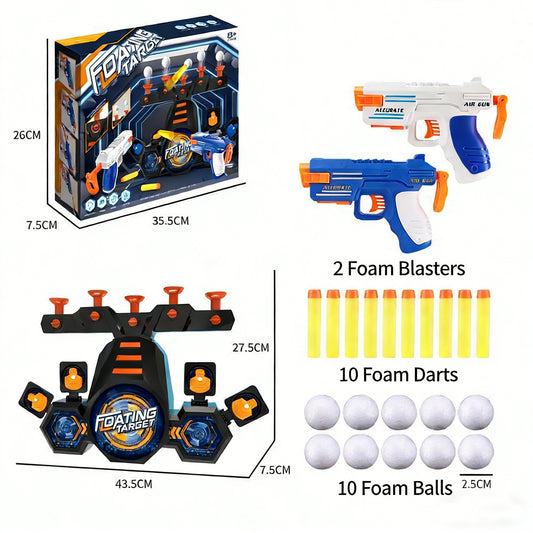 Electric Toy Gun Foam Dart Automatic Blaster Sniper Rifle,Hover Shot Game,Two-in-one Electric Flying Ball Target Toy Pistol,Realistic Toy Dart Hand Gun Soft Bullet Pistol Foam Shell Ejecting Blasters，Gifts for Boys Girls Adults Age 8+