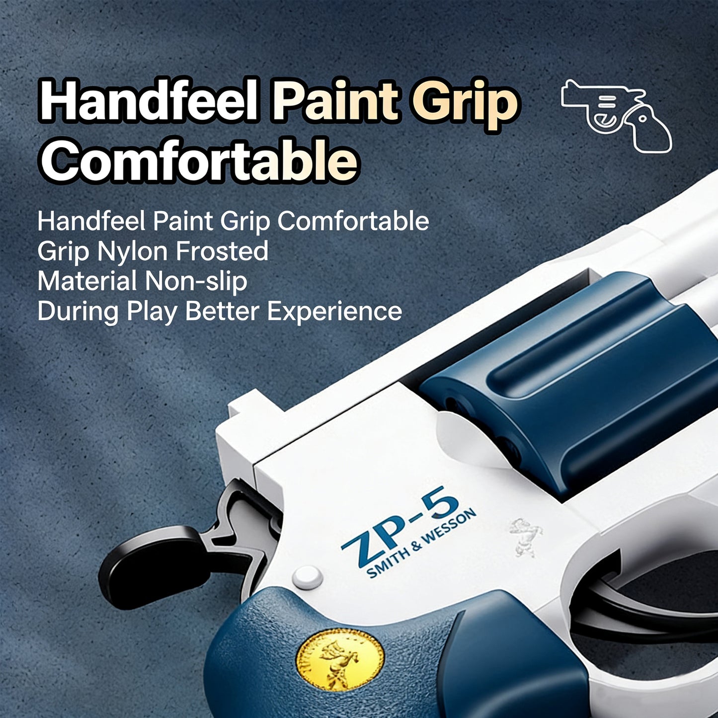 38 PCS Revolver Soft Bullet Toy Gun，Mechanical Linkage Foam Dart Blaster for Kids