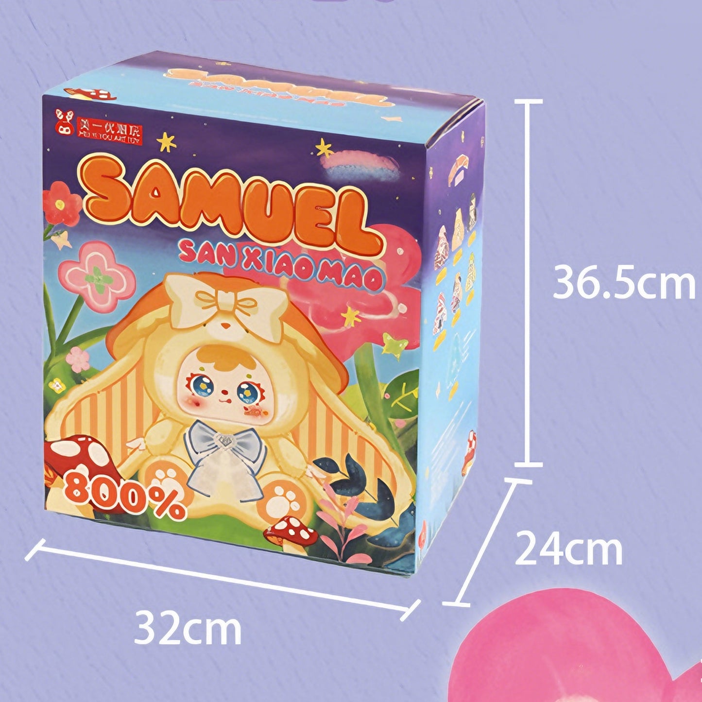 SAMUEL Furry Ears Fairy Trail Doll 800% Fur Blind Box, Cute Figure, Girls' Decoration,Birthday Gift(Random 1 PCS)