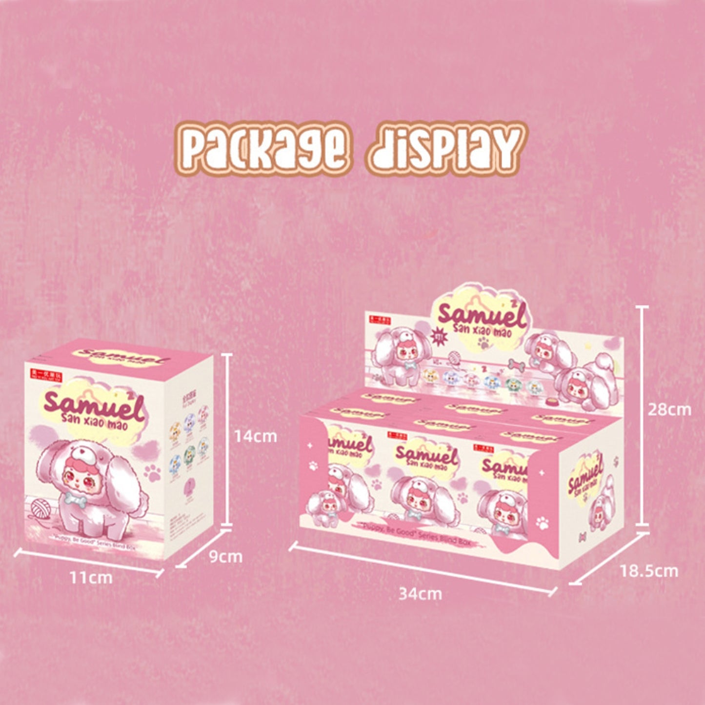 SAMUEL Cartoon Puppy Lucky Blind Box, Cute Girl Gift, Creative Bedroom Doll Decoration(Random 1PCS)