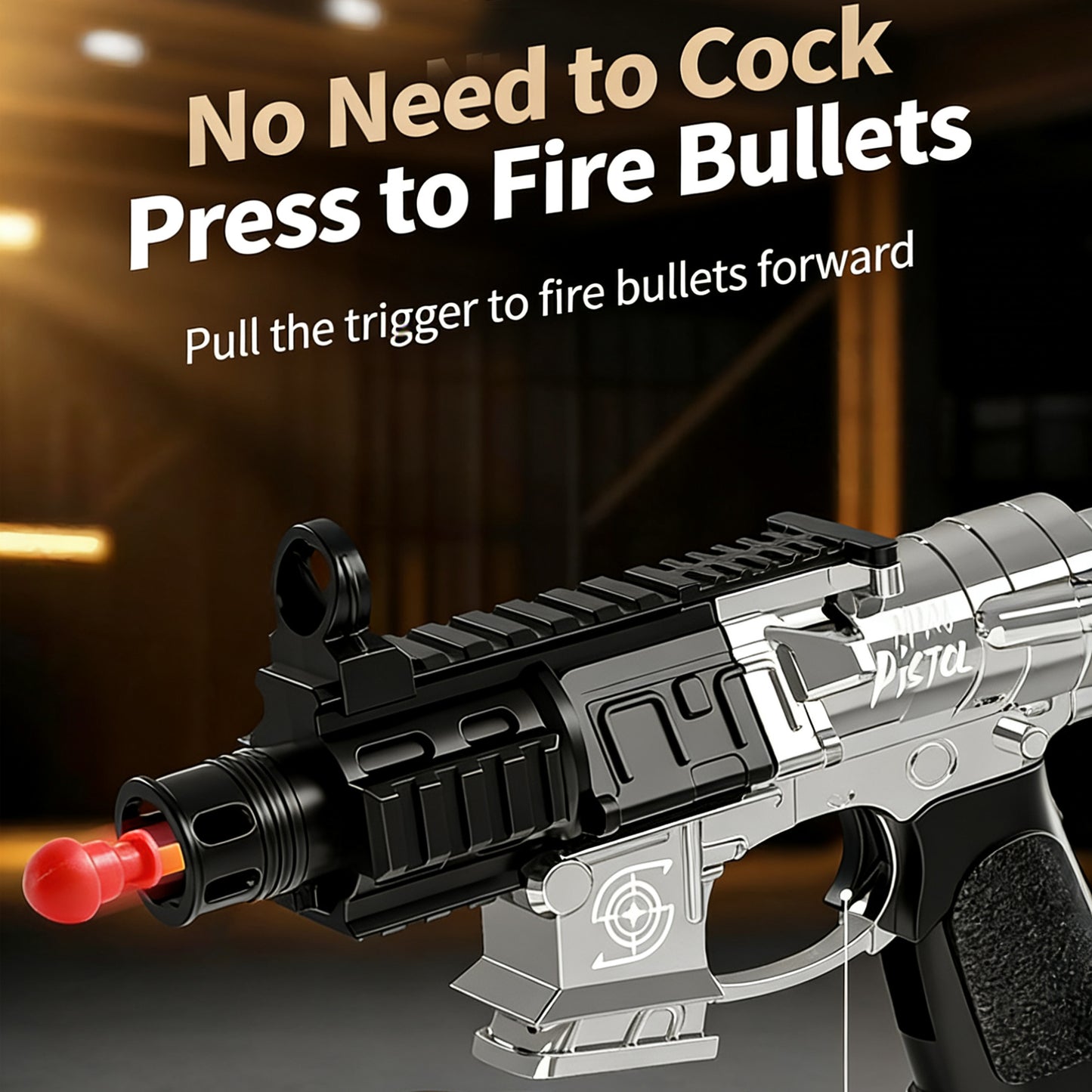 M4 AI Pink Shell-Eject Toy Gun,Realistic Toy Gun for Nerf Guns Darts, Foam Blaster - with Scope 50 Soft Bullets 3 Magazines, Semi-Auto Sniper Rifle Electric M416 Machine Guns for Boys 14+ Age Kids and Adults,Family-Fun