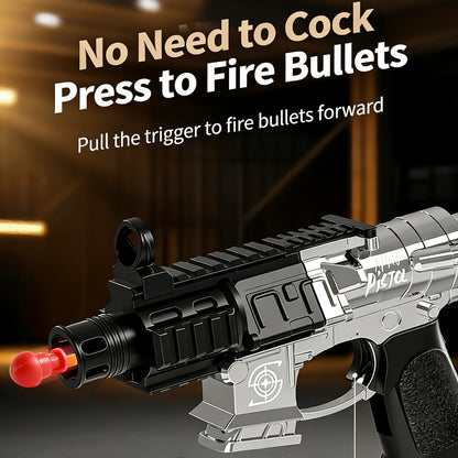 M4 AI Pink Shell-Eject Toy Gun,Realistic Toy Gun for Nerf Guns Darts, Foam Blaster - with Scope 50 Soft Bullets 3 Magazines, Semi-Auto Sniper Rifle Electric M416 Machine Guns for Boys 14+ Age Kids and Adults,Family-Fun