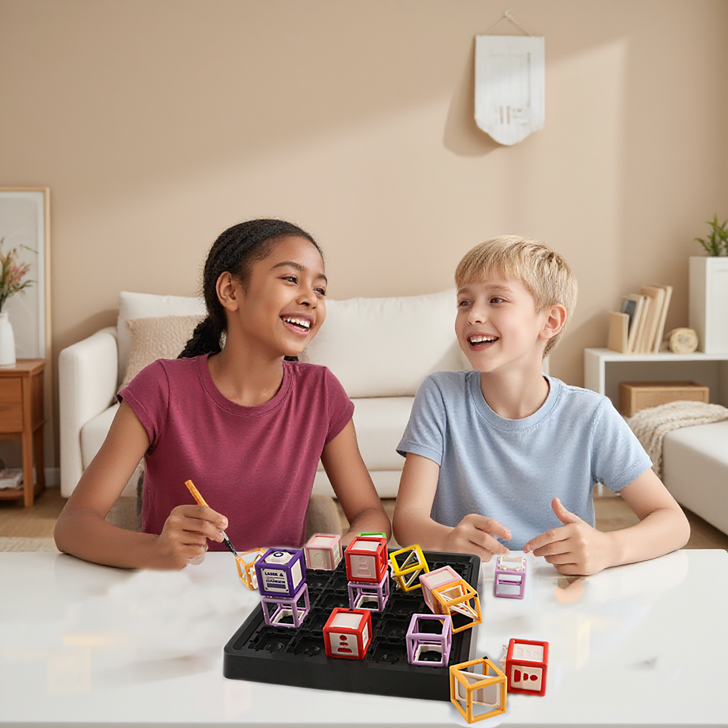 [2025 New] Laser Maze Reasoning Game, Ultimate STEM Logic Toys， 60+ Challenges, 37 Pcs Cubes, Ideal Gift fo,7、8、9、10、11、12、13、14Year Old Kids & Adults (Birthday/Christmas/Easter)