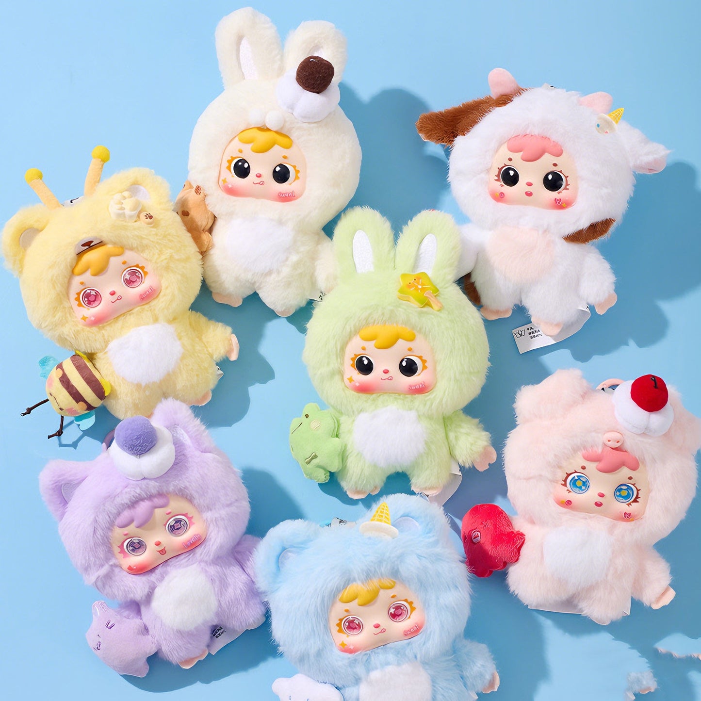 SAMUEL Hug The Ice Cream-loving Cute Pet-themed Blind Box, Adorable Plush Toys, Pendants, Birthday Gifts（Random 1PCS）