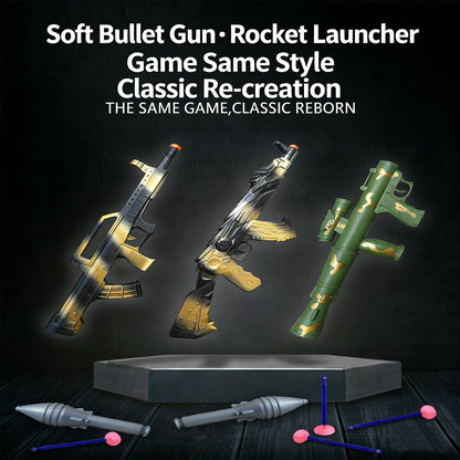 Green Anti-tank Rocket Artillery Cannon Can Fire Missile Soft Shells Toy Guns,Perfect Outdoor/Indoor Pretend Play for Gifts for Boys Girls Adults Age 8+,Ideal for Imaginative Military Adventure Games & Birthday Gifts