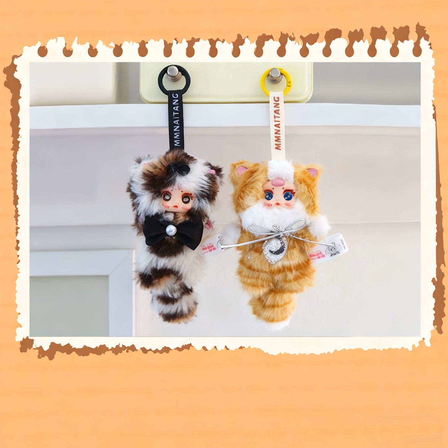 MM Pendent Candy Cat Series Plush Blind Boxes,Bag Accessories,Pop Culture Toys,Gifts for Girls(Random 1 PCS)
