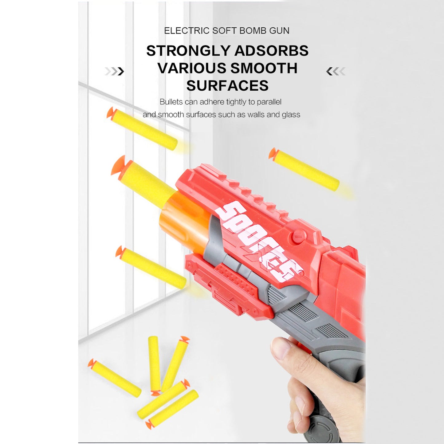 Sports Gun,Children's Imitation Toy Gun, Boy's Shooting Battle Soft Bullet Gun, Manual and Can Be Fired