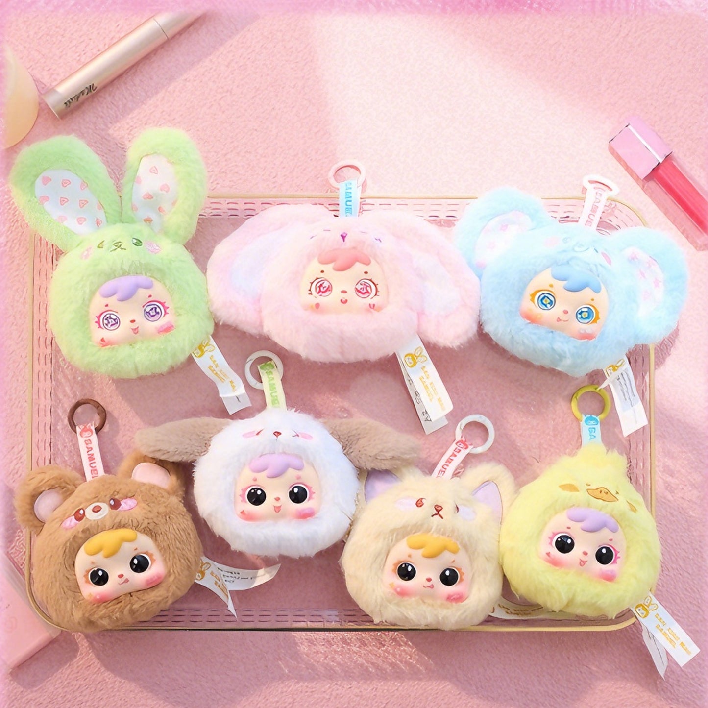 SAMUEL Animal Gathering Cute Makeup Mirror Blind Box, Portable Mirror, Gift for Girls(Random 1PCS)