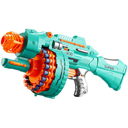 Multi-shot Soft Bullet Gatling Suction Cup Toy Gun,Action-Packed Toy Foam Dart Blaster,Large Rotating Magazine, Safe Rapid-Fire Fun for Kids’ Indoor & Outdoor Adventures