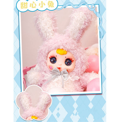 MM Sweetheart Baby Sitting Figure Blind Box, Cute Plush Toy, Pendant, Bedroom Decoration Item, Girls' Gift(Random 1PCS)