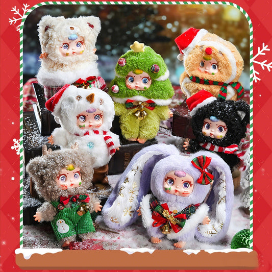SAMUEL Candy Christmas Series Blind Box, Cute Fur Toy Pendant, Christmas&Birthday Gift（Random 1PCS）
