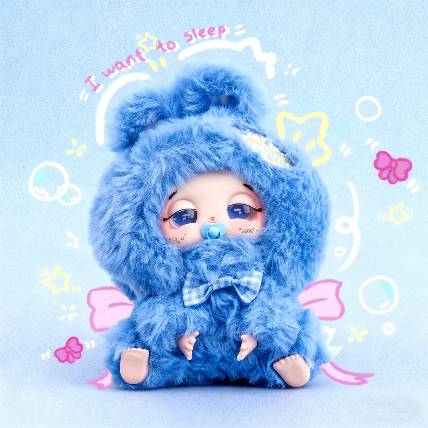 TIRED DOUDOU Good Luck Series Gifts Plush Blind Boxes, Plush Doll Pendants, Festive Gifts.(Random 1PCS)
