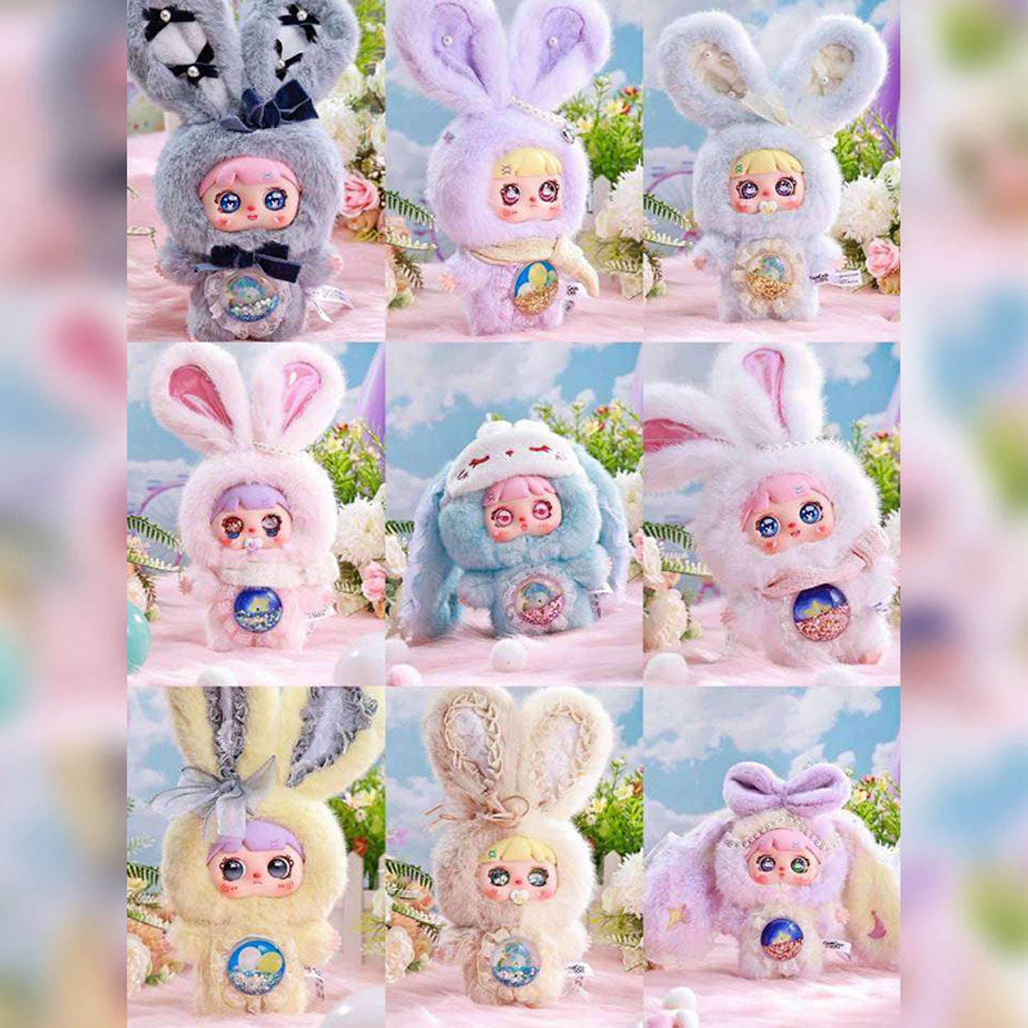 MOCICI Sweet Creative Bunny Pendent Box, Cute Fur Toy, Home Decoration, Ideal Gift for Girls(Random 1PCS)