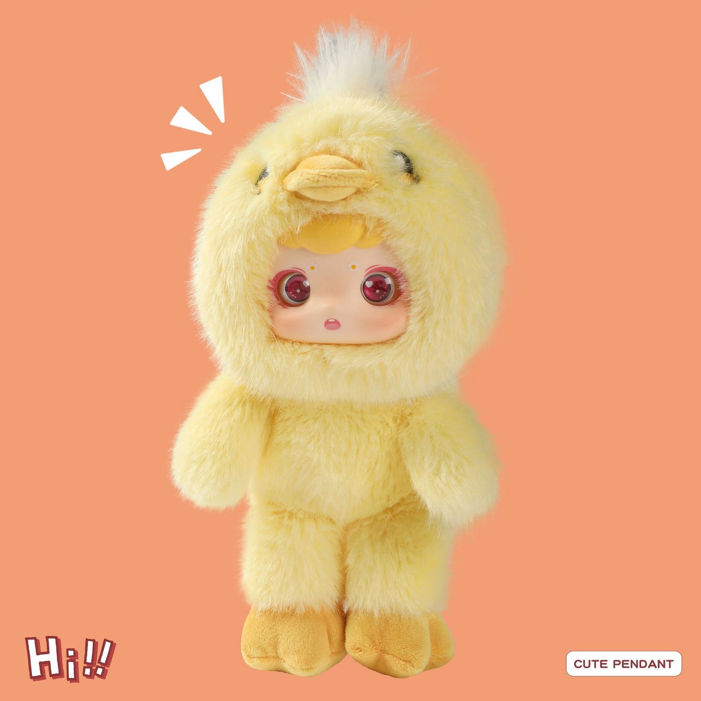 ENCOUNTERED Cute Plastic Face Dolls, Plush Toy Figures, Cartoon Schoolbag Pendants, Keychain Dolls, Collectible Toys（1 PCS）