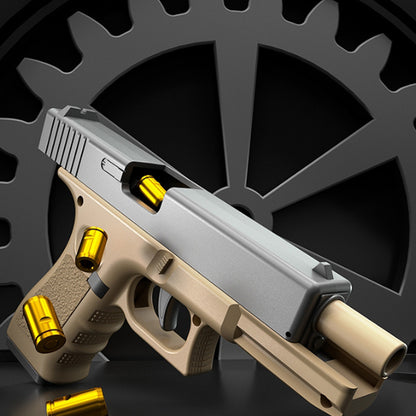 Colt-Style Mechanical Full-Automatic Toy Pistol,Glock Semi-automatic Reloaded Detachable Magazine Automatic Ejector-less Soft-shell Pistol,Gifts for Boys Girls Adults Age 8+