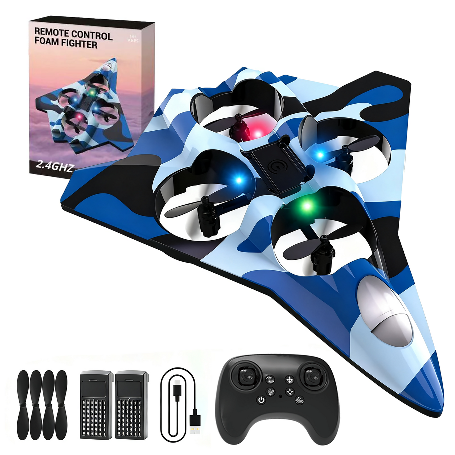 [2025 New]M66 remote control aircraft suitable for people aged 14 and above,and is suitable for beginners of remote control airplanes,fighter jets,and drones 360° flip design for easy control of flight.