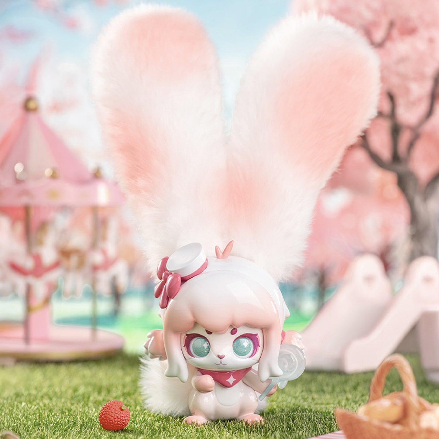 FAN TASTIC FRUIT Long Ears Plush Blind Boxes, Tabletop Decoration, Gift for Girls(Random 1PCS)