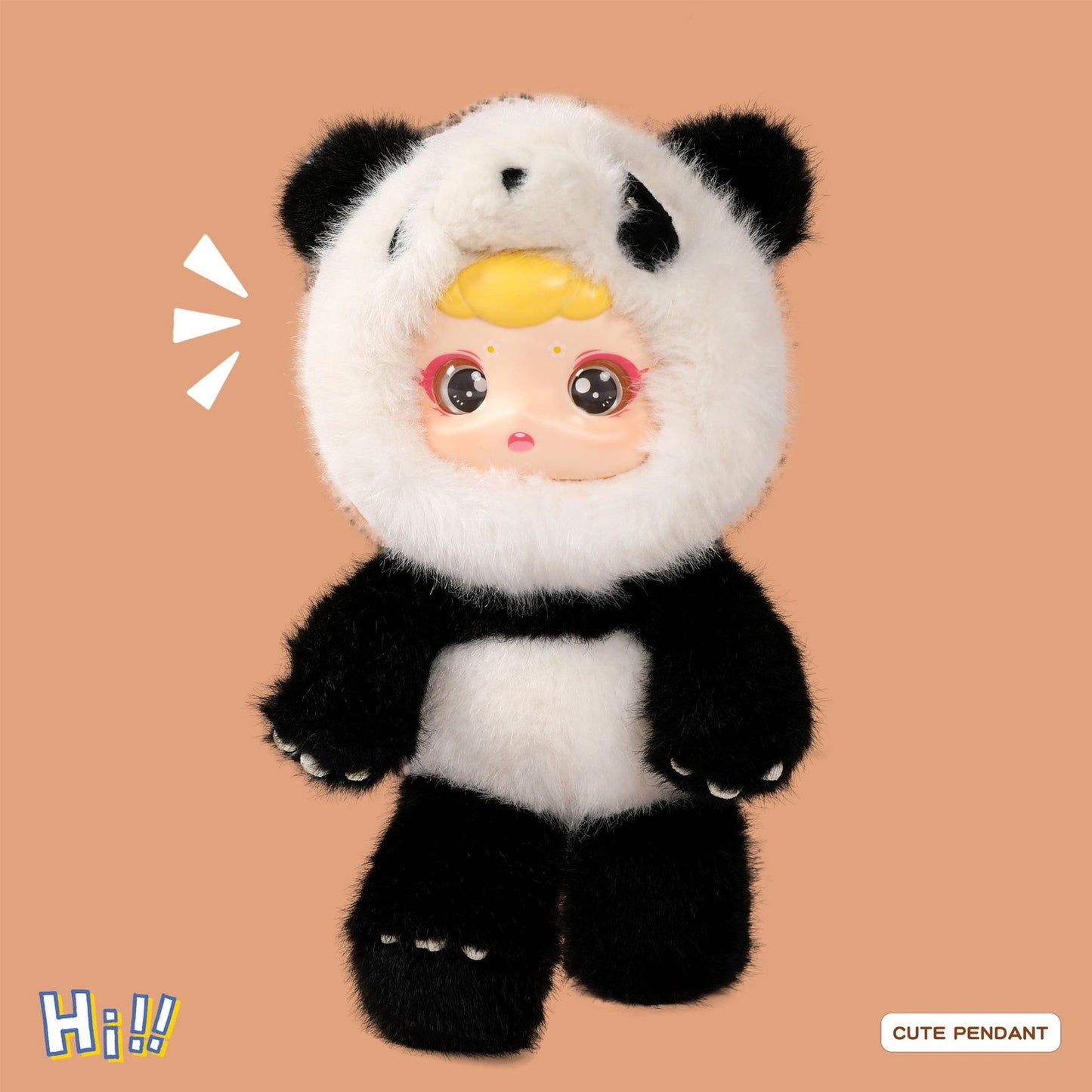 ENCOUNTERED Cute Plastic Face Dolls, Plush Toy Figures, Cartoon Schoolbag Pendants, Keychain Dolls, Collectible Toys（1 PCS）