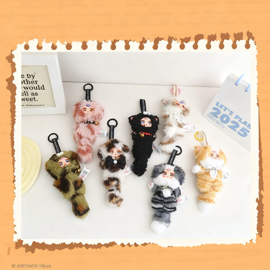 MM Pendent Candy Cat Series Plush Blind Boxes,Bag Accessories,Pop Culture Toys,Gifts for Girls(Random 1 PCS)