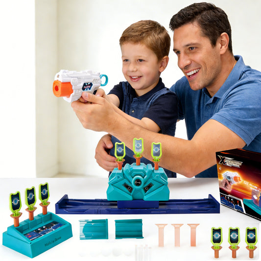 Portable Target Shooting Toy Gun, Dual-purpose EVA Soft Bullets for Suspended Flying Ball Dinosaur Target，Realistic Toy Dart Hand Gun Soft Bullet Pistol Foam Shell Ejecting Blasters，Gifts for Boys Girls Adults Age 8+