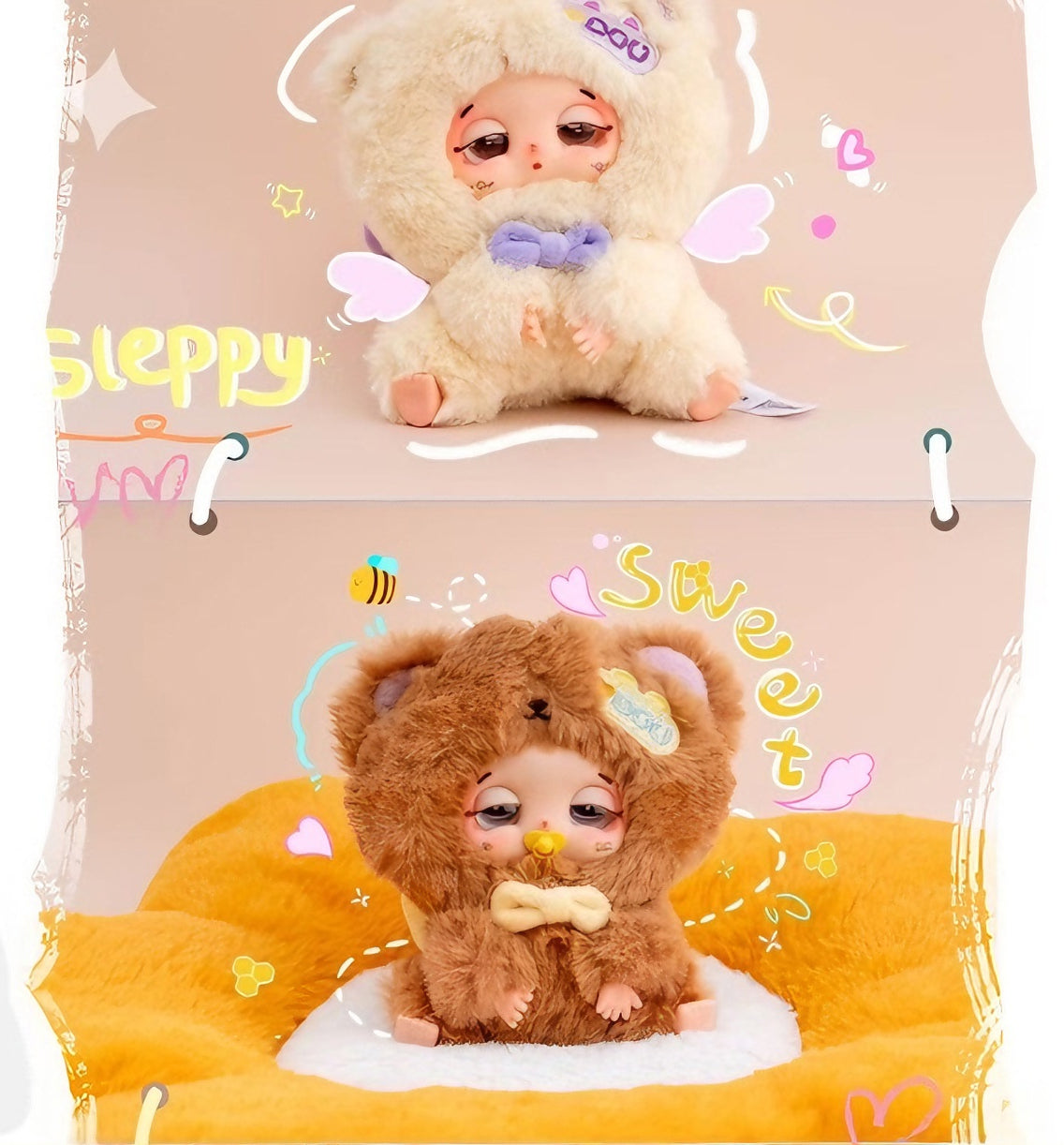 TIRED DOUDOU Good Luck Series Gifts Plush Blind Boxes, Plush Doll Pendants, Festive Gifts.(Random 1PCS)