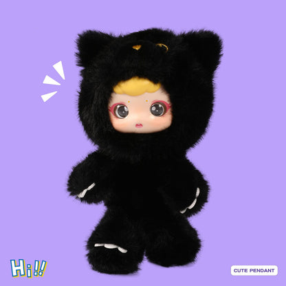 ENCOUNTERED Cute Plastic Face Dolls, Plush Toy Figures, Cartoon Schoolbag Pendants, Keychain Dolls, Collectible Toys（1 PCS）