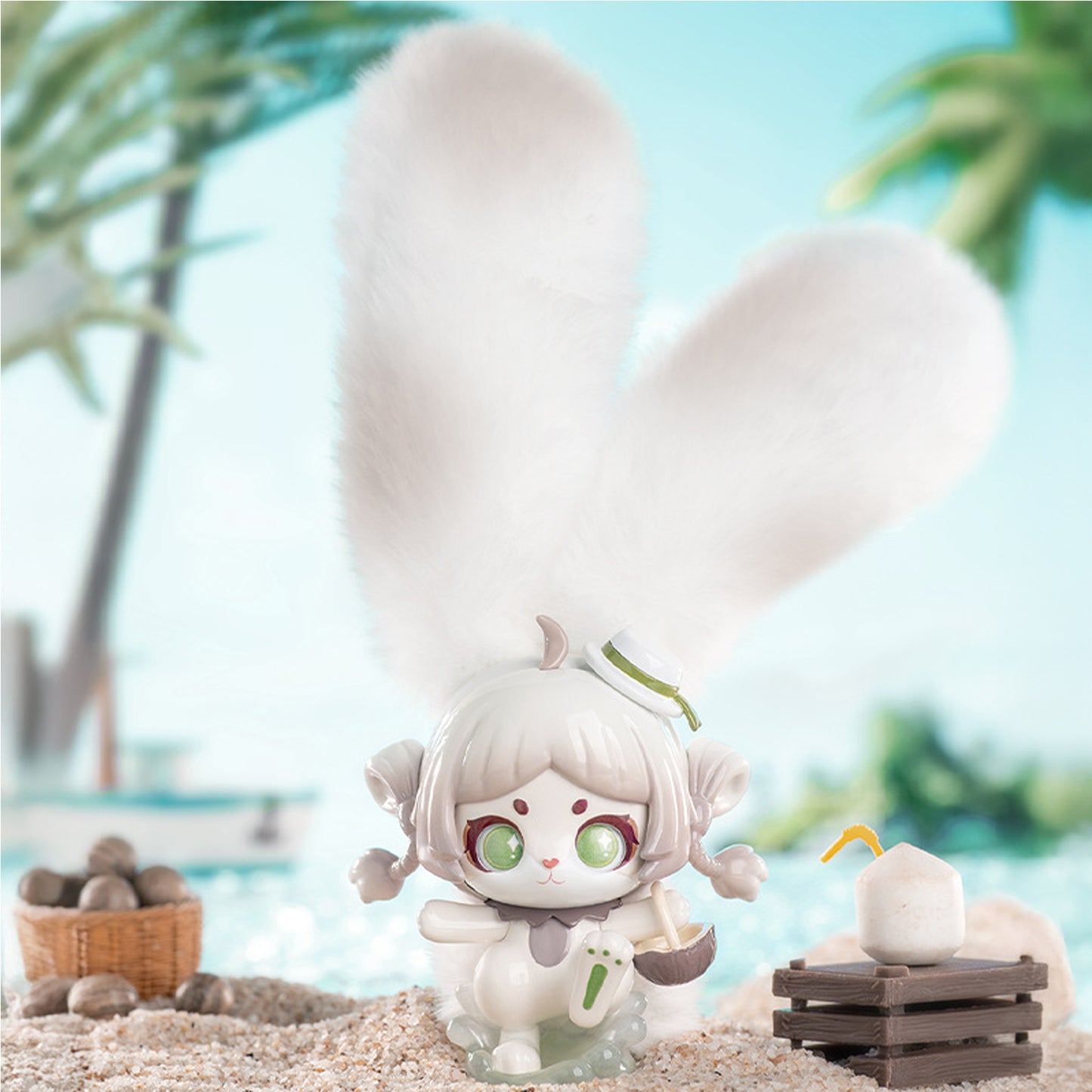 FAN TASTIC FRUIT Long Ears Plush Blind Boxes, Tabletop Decoration, Gift for Girls(Random 1PCS)