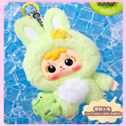 SAMUEL Hug The Ice Cream-loving Cute Pet-themed Blind Box, Adorable Plush Toys, Pendants, Birthday Gifts（Random 1PCS）