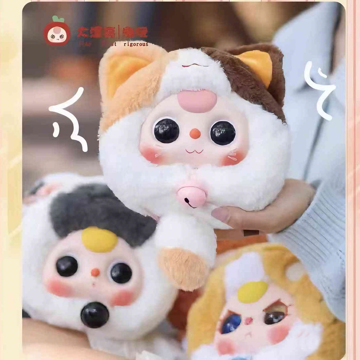 BABY THREE Lucky Cat Series Blind Box，Zipper Bags， Plush Toy Boxes，Cute Decorative Items, Children's Toys（Random 1PCS）