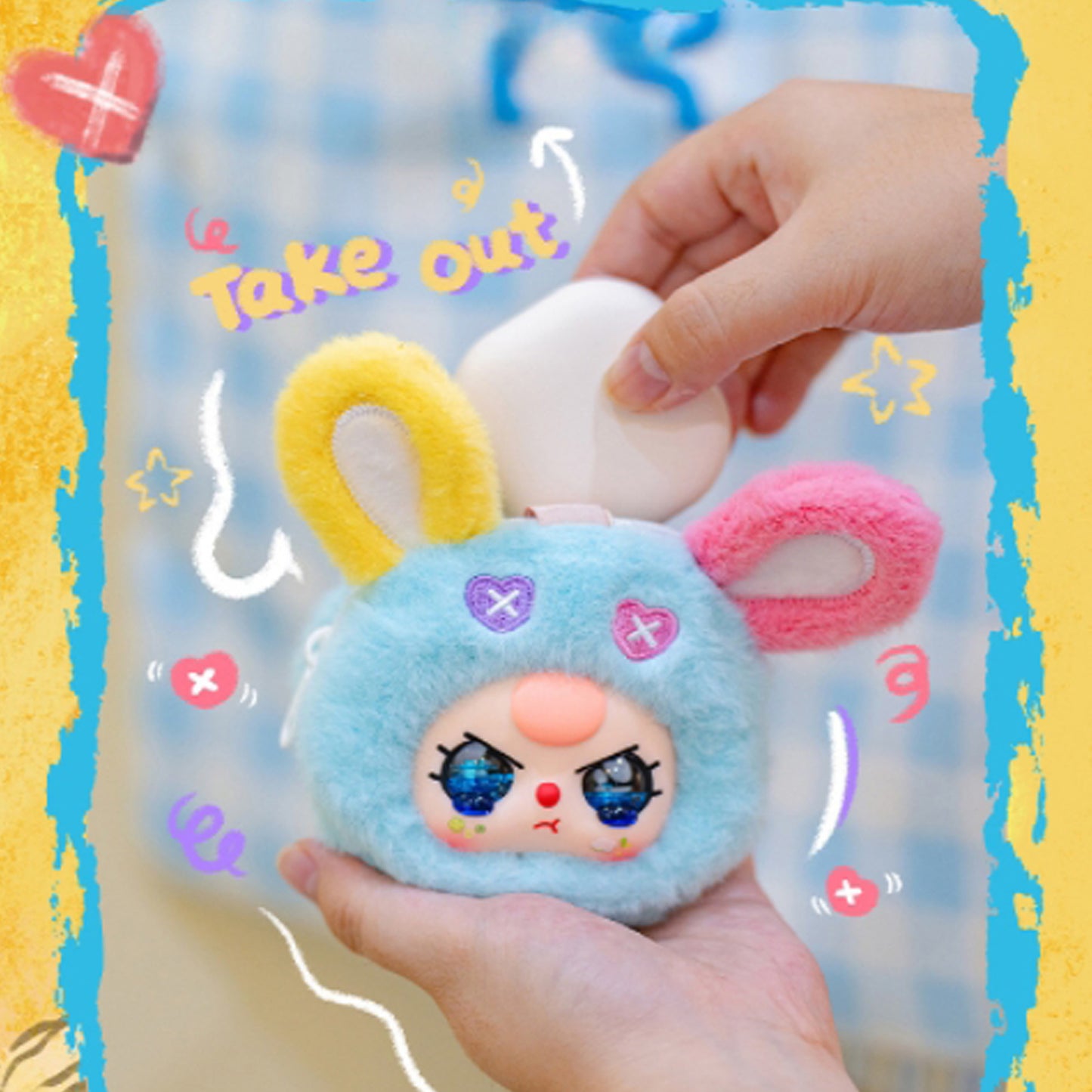 BABY THREE Cute Cartoon Storage Bag, Creative Plush Blind Box, Valentine's Day Gift for Girls, Bedroom Decoration(Random 1PCS)