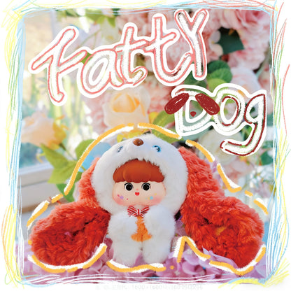 FATTY Large-eared Animal Plush Blind Boxes，Desk Decoration，Bag Accessories,Pop Culture Toys,Gifts for Girls(Random 1 PCS)