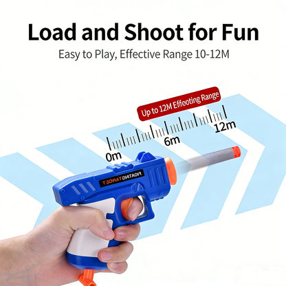 Electric Rotating Shooting Target Soft-bullet Gun, Tabletop Game，Rotating Shooting Target Set，10-12M Long-Range Fun，Tabletop Game，Boost Hand-Eye Coordination – Perfect Parent-Child Rotating Aiming Game