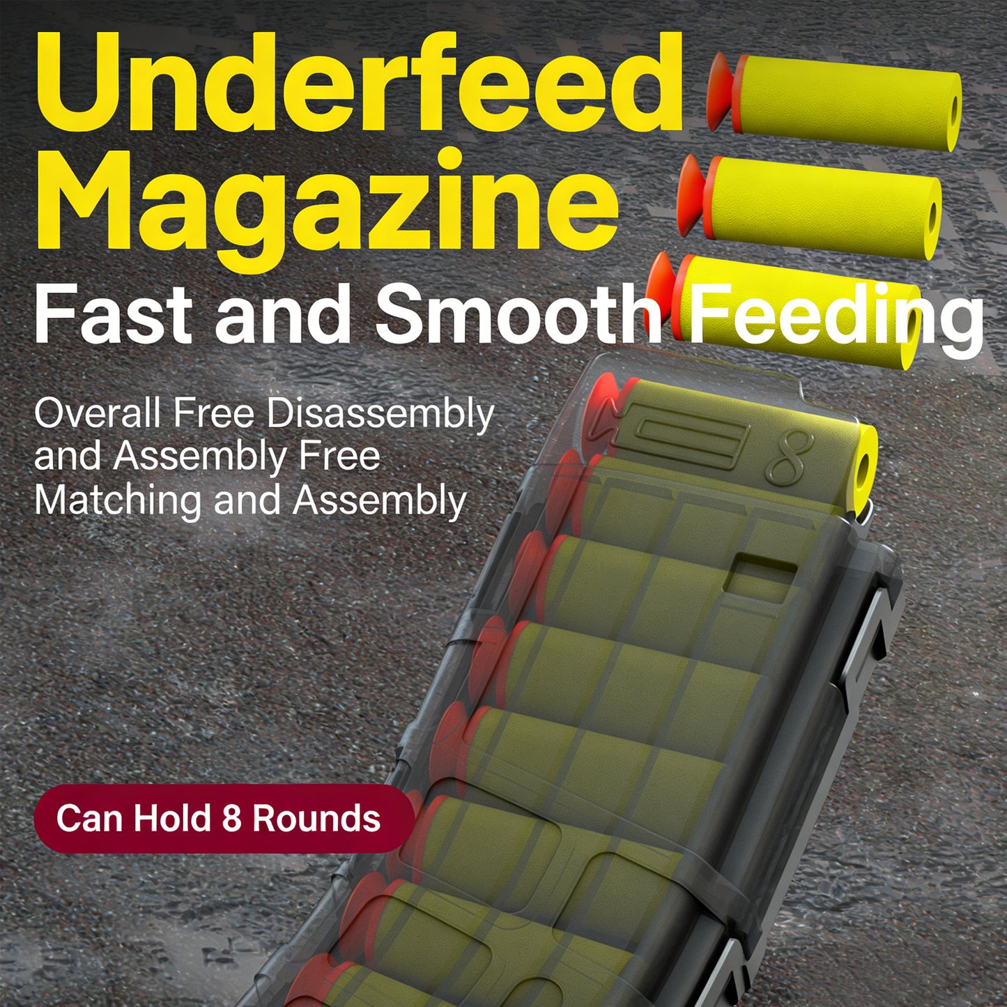 M416 Manual Downfeed Pull-Back Soft-Powder Toy Gun, Children's Single-Shot Assault Rifle, Simulation Submachine Gun，Gifts for Boys Girls Adults Age 8+