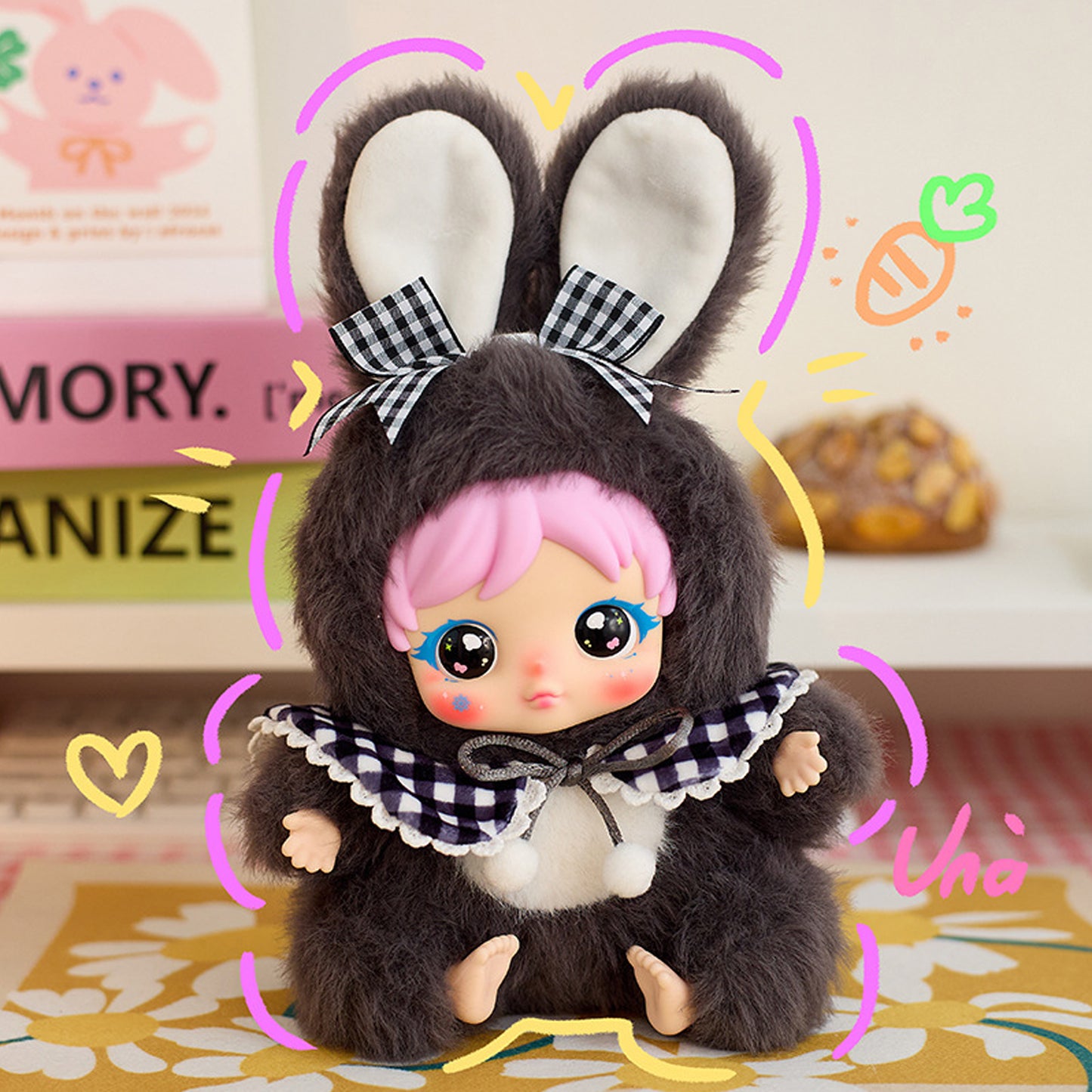 AMY Creative Bunny Pendent Box, Cute Fur Toy, Home Decoration,Birthday Gift(Random 1 PCS )