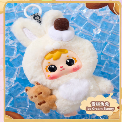 SAMUEL Hug The Ice Cream-loving Cute Pet-themed Blind Box, Adorable Plush Toys, Pendants, Birthday Gifts（Random 1PCS）