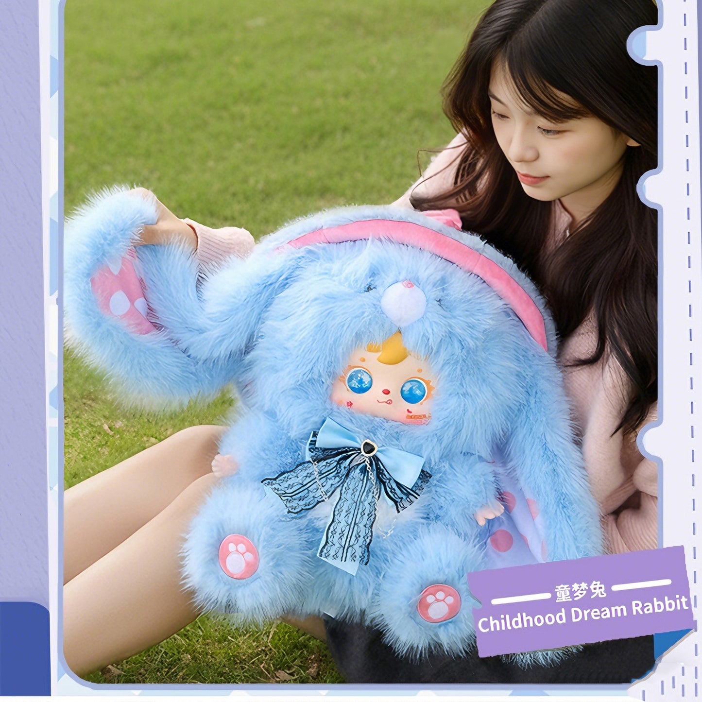 SAMUEL Furry Ears Fairy Trail Doll 800% Fur Blind Box, Cute Figure, Girls' Decoration,Birthday Gift(Random 1 PCS)