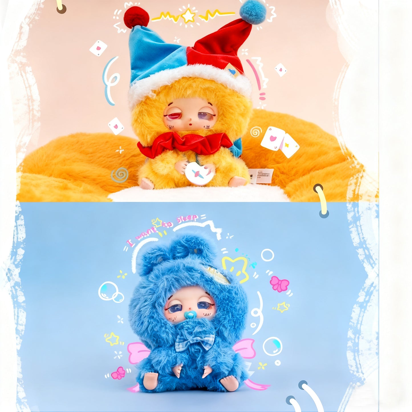 TIRED DOUDOU Good Luck Series Gifts Plush Blind Boxes, Plush Doll Pendants, Festive Gifts.(Random 1PCS)