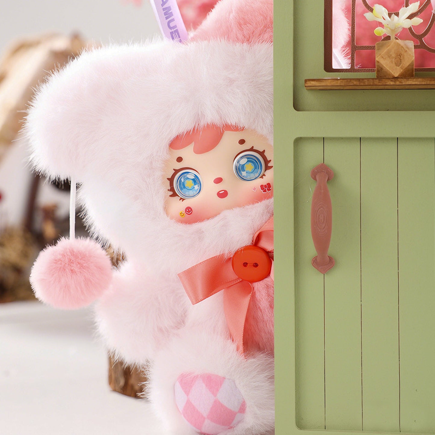 SAMUEL Good Times Series Plush Blind Toy Boxes, Cute Figurines, Bag Accessories, Exquisite Gifts（Random 1 PCS）