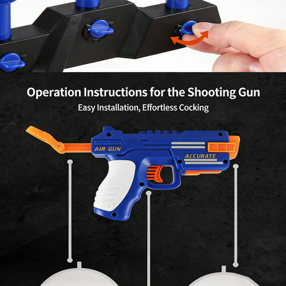 Electric Toy Gun Foam Dart Automatic Blaster Sniper Rifle,Hover Shot Game,Two-in-one Electric Flying Ball Target Toy Pistol,Realistic Toy Dart Hand Gun Soft Bullet Pistol Foam Shell Ejecting Blasters，Gifts for Boys Girls Adults Age 8+