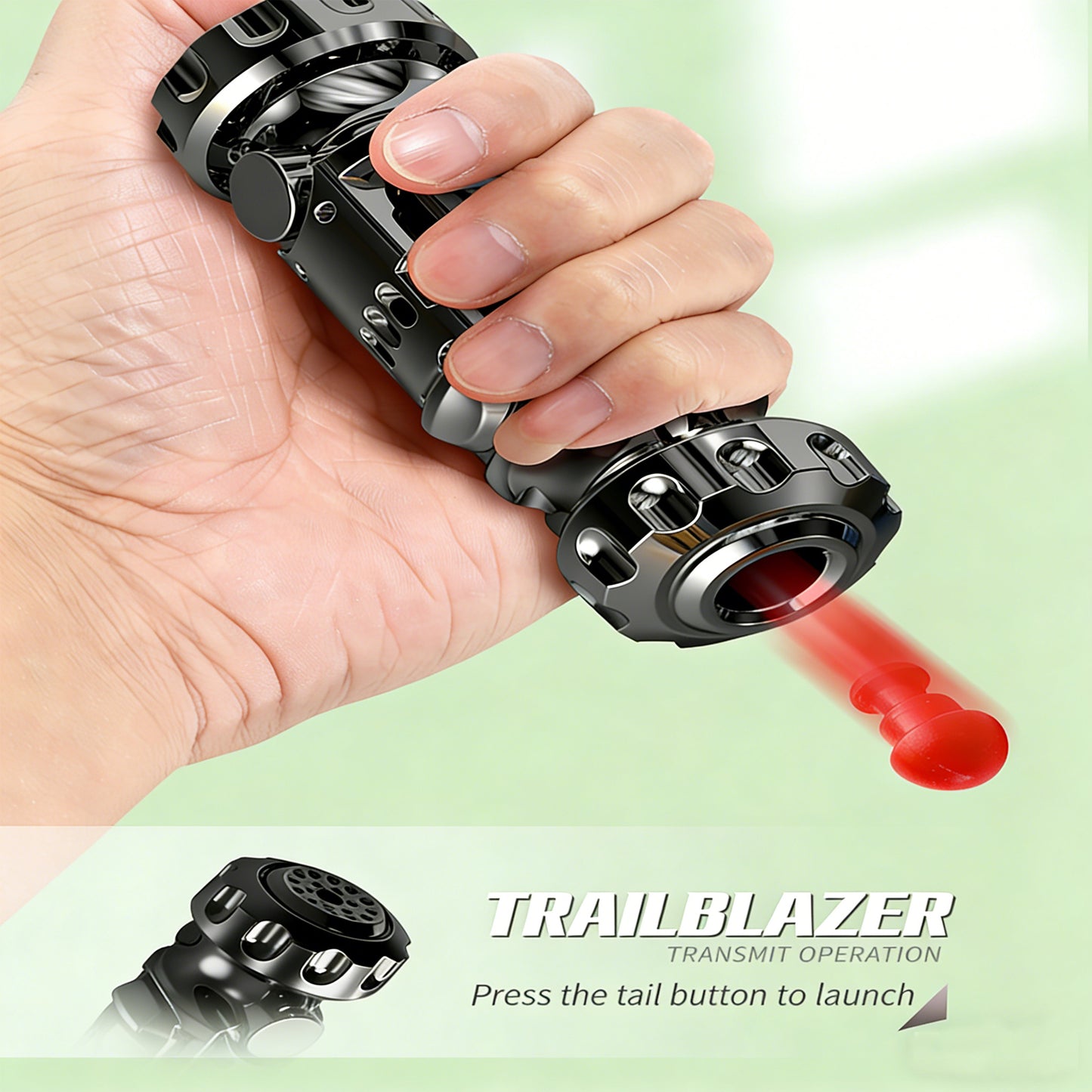 Luxury Gold EDC Fidget Toy，Mini Stun Grenade Shape Stress Relief Tool with Shell Ejection & Rotation for Adults/Kids