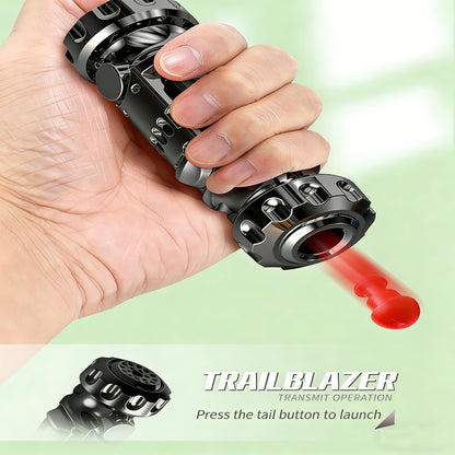 Luxury Gold EDC Fidget Toy，Mini Stun Grenade Shape Stress Relief Tool with Shell Ejection & Rotation for Adults/Kids